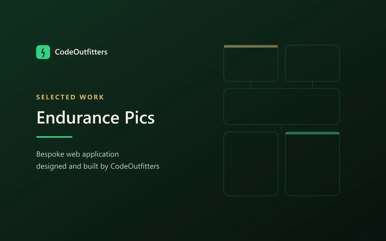 CodeOutfitters presentation graphic for Endurance Pics